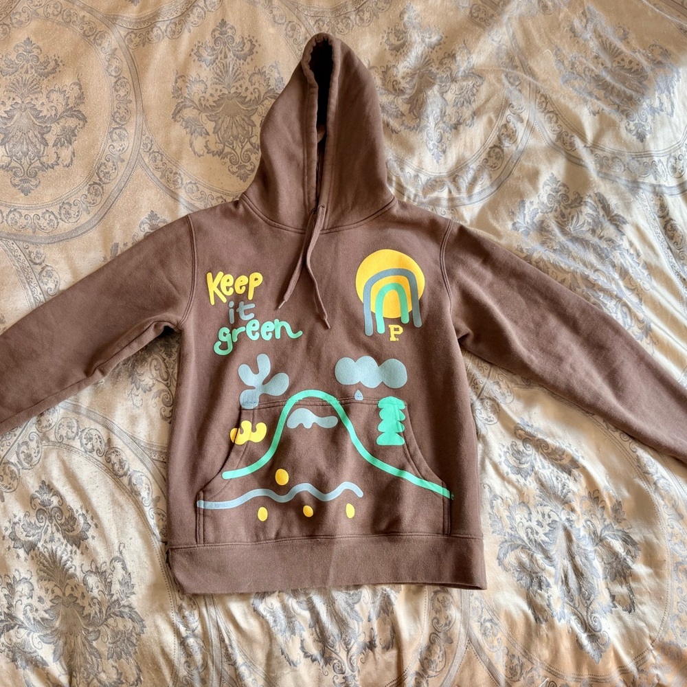 Light brown/grey Keep it Green Sweatshirt from Portland Gear